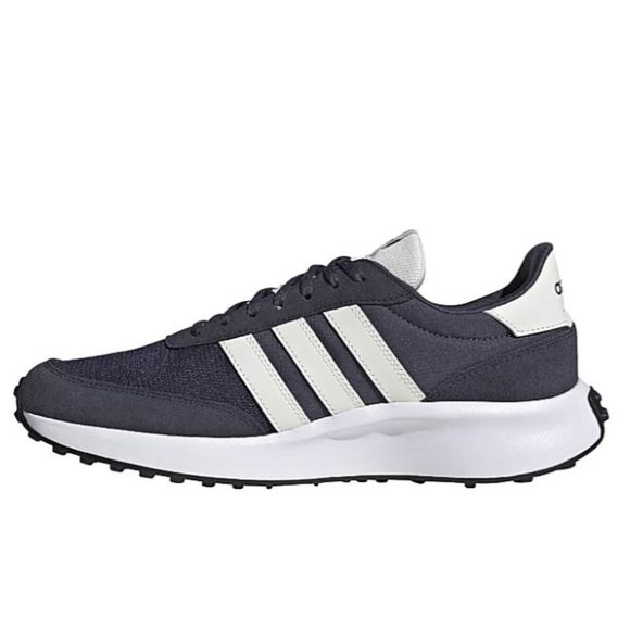 Adidas Run 70S Cloudfoam Low Men's Navy Suede Athletic Running Shoes Sneakers - Picture 2 of 5